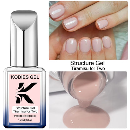 KODIES GEL Nude Pink Rubber Base Gel Nail Polish 15ML Structure Semi