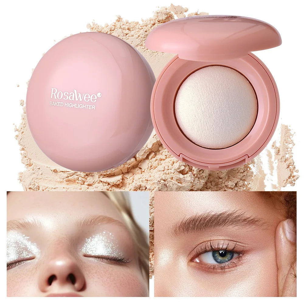 Long-lasting waterproof fine shimmer highlighter, natural glossy