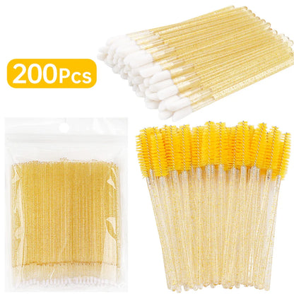 200pcs Eyelash Extension Special Eyelash Removal Brush Micro Brush
