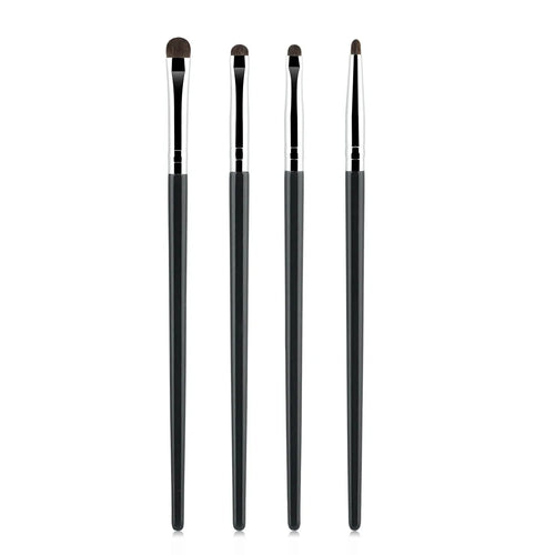 4-Piece Eye Detail Brush Set - Precision Mini Makeup Brushes for