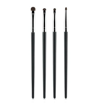 4-Piece Eye Detail Brush Set - Precision Mini Makeup Brushes for