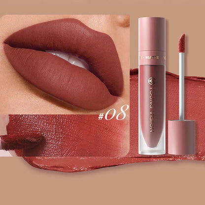 DUNUF  8-color matte velvet smooth easy-to-apply square tube lip gloss