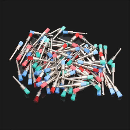 100PCS/Box Dentistry Polishing Brush Nylon Flat Head Latch Teeth