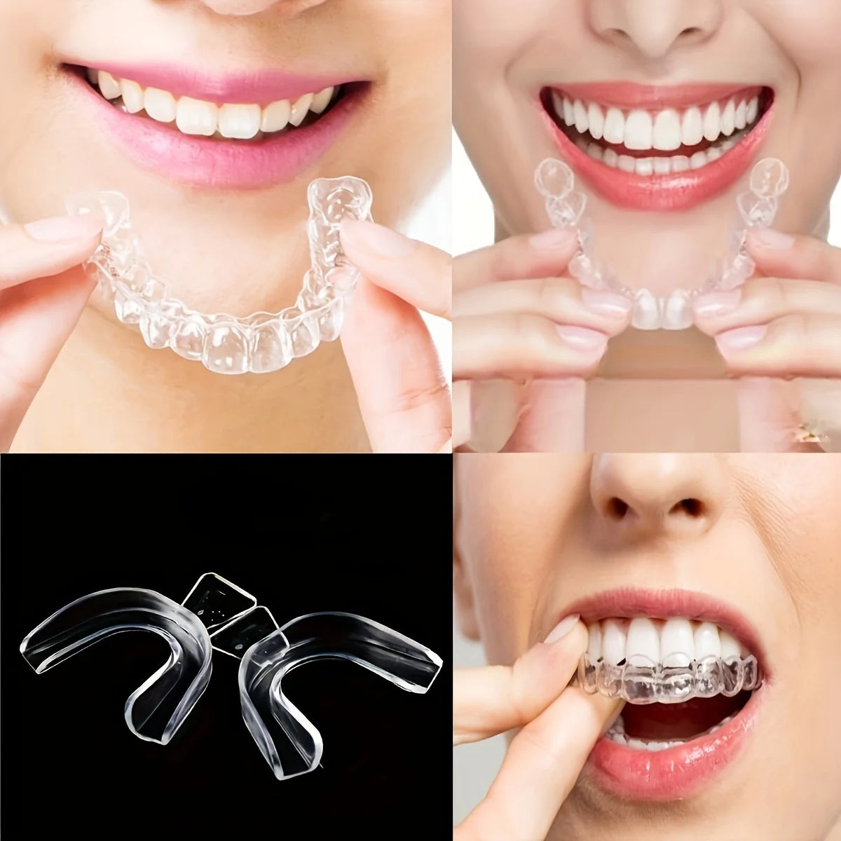 1-4pair Unisex Teeth Aligner Silicone Invisible Dental Orthopedic Tray