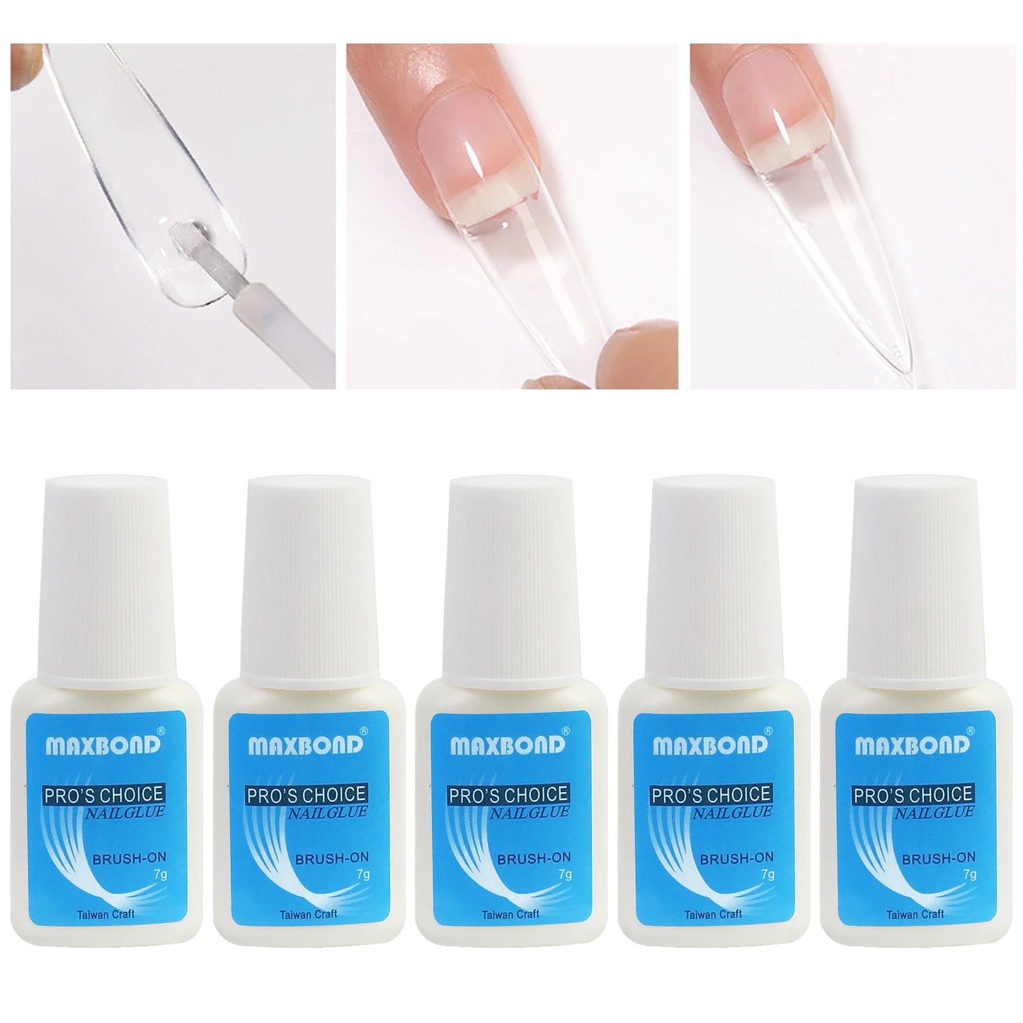 5pcs quick drying adhesive nail glue professional nail glue for false