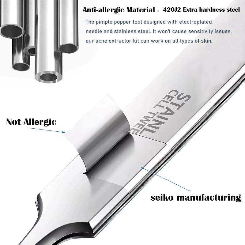 Acne Blackhead Removal Needles Stainless Steel Black Spot Blemish