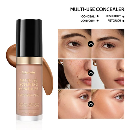 Long-lasting Coverage Concealer Matte Foundation Multi-Use Cream Oil