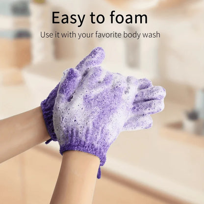 1-10pcs Colourful Exfoliating Gloves, Bath Gloves For Shower, Double