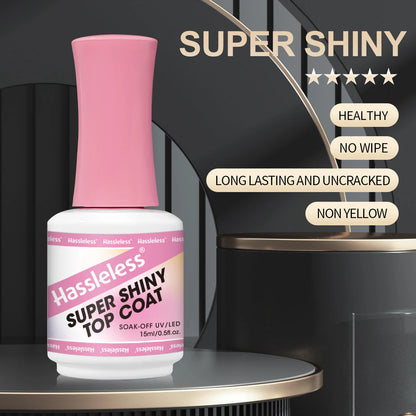 Hassleless Single Pack Ultra-Gloss Top Coat Gel Nail Polish - Glossy