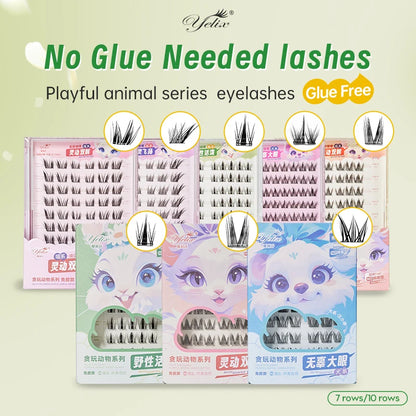 Yelix DIY Clusters Eyelashes Glue-free False Eyelashes Natural Eyelash