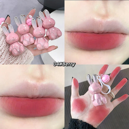 Gege Bear Pink Rabbit Velvet Matte Lip Cream Black Rabbit Water light