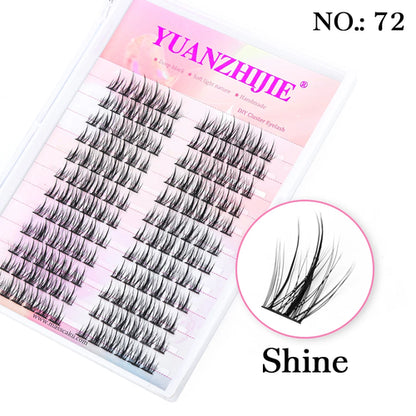 DIY 144 Cluster Lashes YUANZHIJIE free ship Segmented Beam Natural C/D