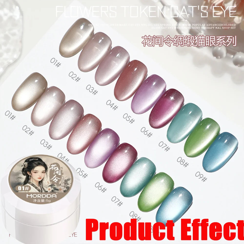 5g/Bottle White Moonlight Nail Cat's Eye Gel Magnetic Satin Gel Polish