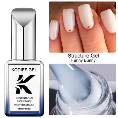 KODIES GEL Nude Pink Rubber Base Gel Nail Polish 15ML Structure Semi