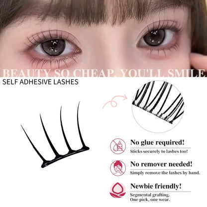 Self-Adhesive No-glue Eyelashes Ultra-thin Sheet Series False