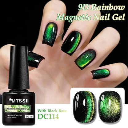 9D Rainbow Cat Magnetic Gel Nail Polish Chameleon Galaxy Effect
