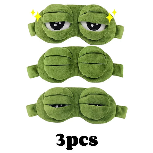 3D Frog Sleep Mask Natural Sleeping Eyeshade Women Men Creative