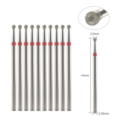 10Pcs Diamond Milling Cutter For Manicure Electric Nail Drill Bits