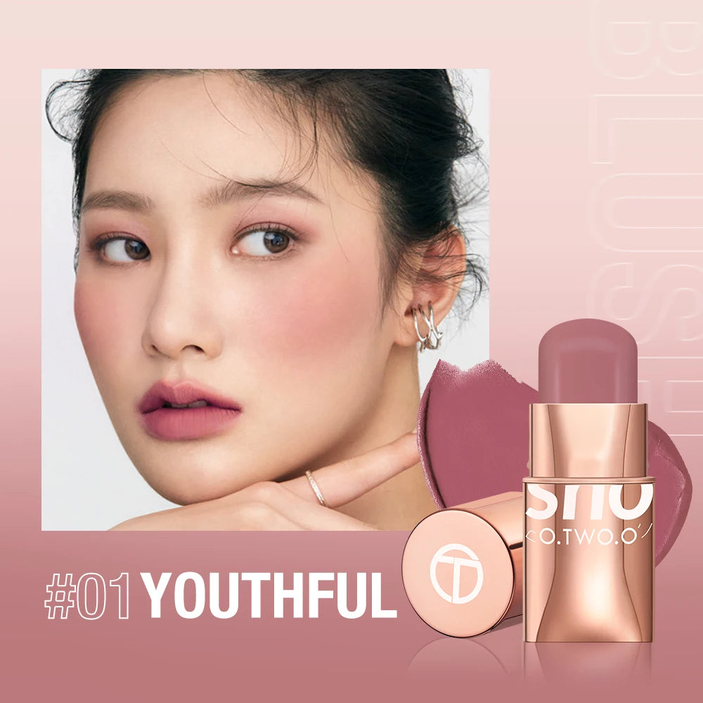 O.TWO.O Lipstick Blush Stick 3-in-1 Eyes Cheek and Lip Tint Buildable Waterproof