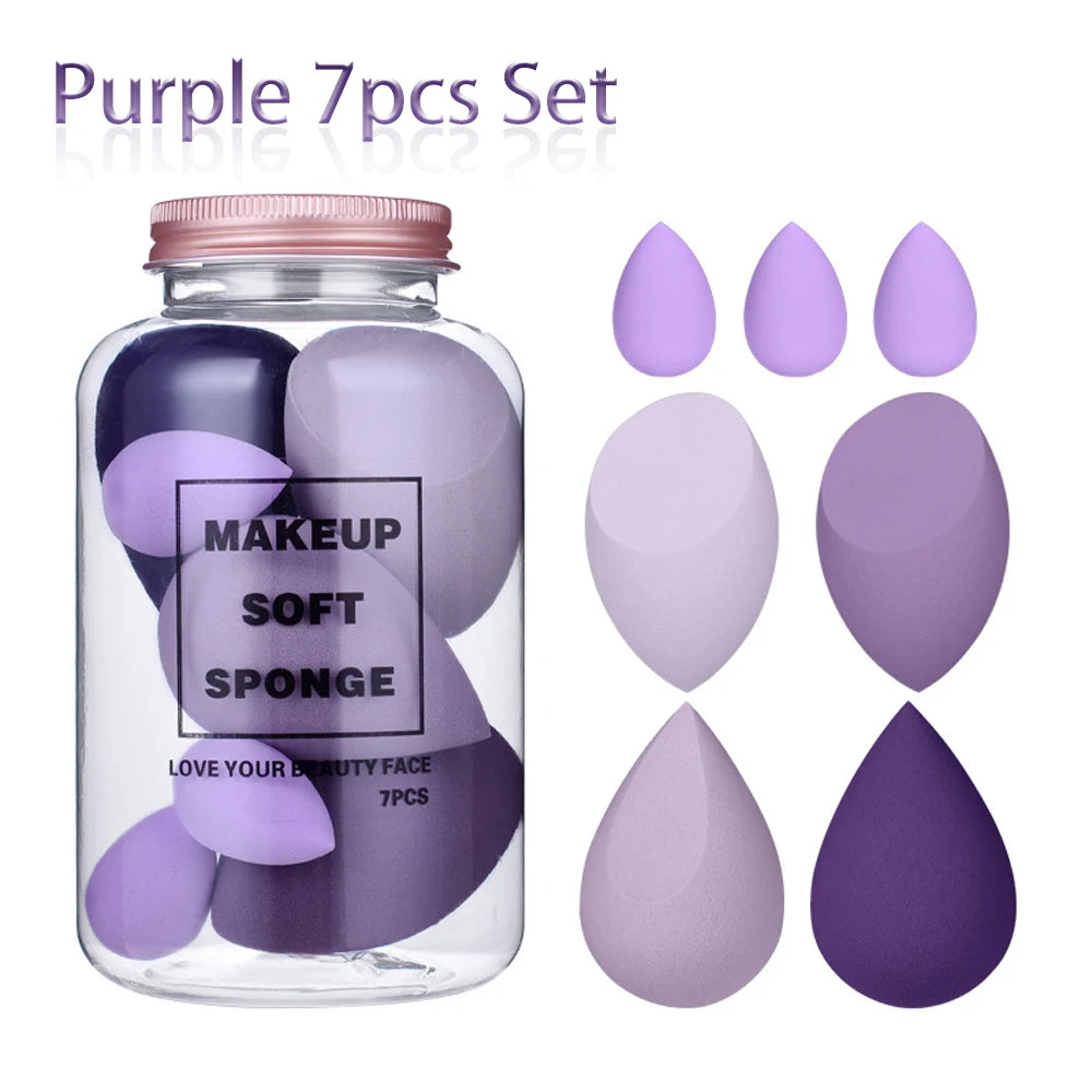 6/7Pcs Makeup Sponge Set Cosmetic Puff Cream Concealer Foundation Powder Dry and Wet Make Up Blender Women Make Up Accessories