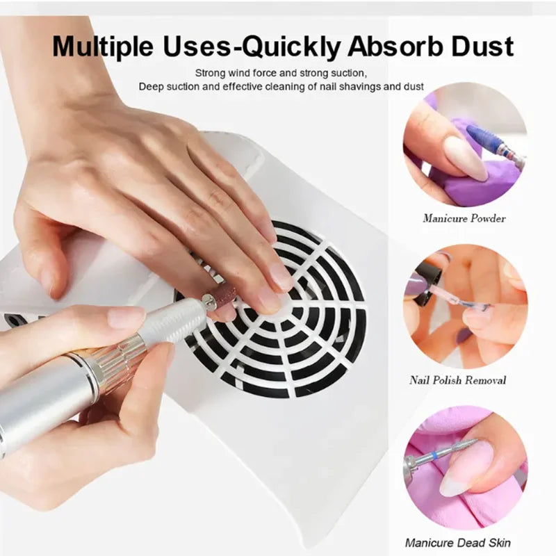 Nail Dust Collector Vacuum Cleaner Manicure Machine Tools Strong Power