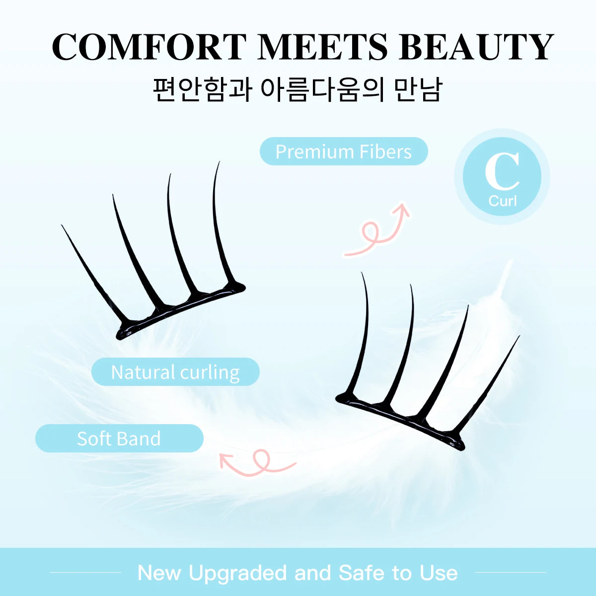 Self-Adhesive No-glue Eyelashes Ultra-thin Sheet Series False