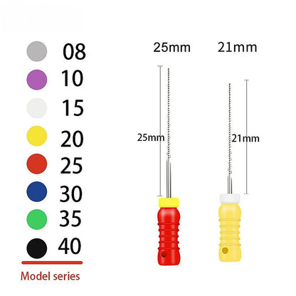 6pcs/Pack 21mm/25mm/31mm K Files Stainless Steel Dental Endodontic