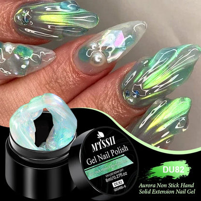 MTSSII 8ml Clear Non Stick Hand Solid Extension Nail Gel Polish