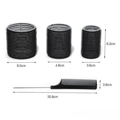 28pcs/Set Hair Roller Sets 18pcs Plastic Self Grip Hair Curlers 3