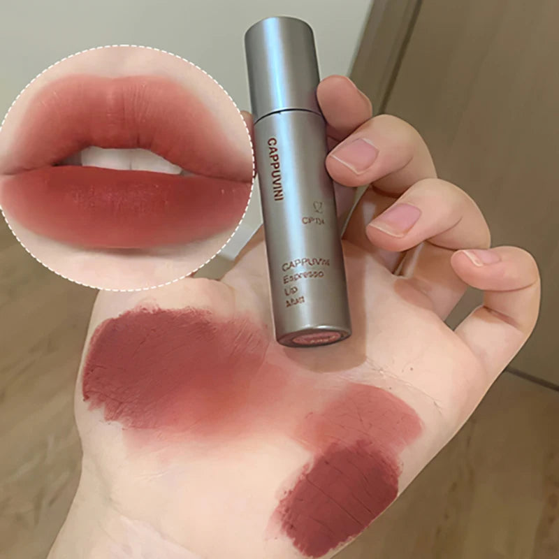 Single Velvet Matte Mist Lip Gloss,Waterproof Non-Stick Cup Lip Glaze