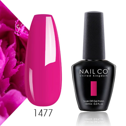 NAILCO 15ml Translucent Color Gel Nail Polish Vernis Semi Permanent UV