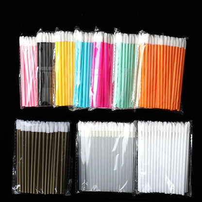 50 Pcs Disposable Lip Brush Makeup Tools Hollow Lip Wands Nylon Lip