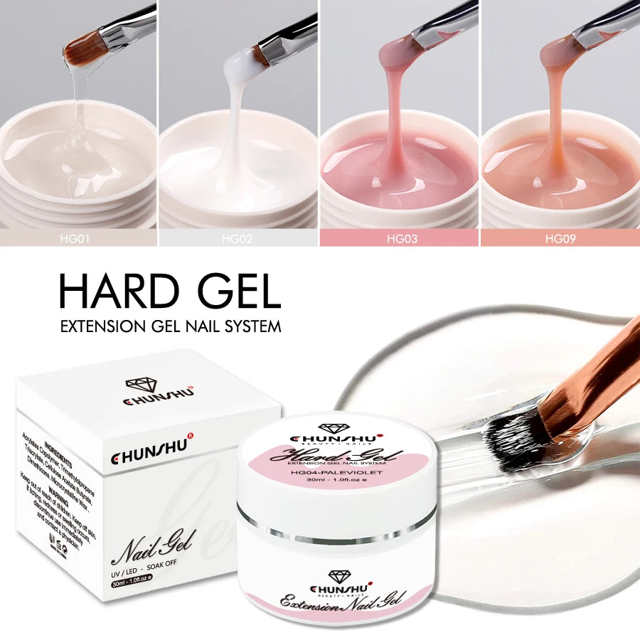 30ML Hard Gel For Nail Extension Milky White Builder Constructor Gel