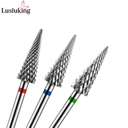 Tip Tungsten Carbid Nail Drill Bits Electric Manicure Drill Accessory