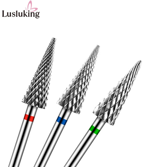 Tip Tungsten Carbid Nail Drill Bits Electric Manicure Drill Accessory