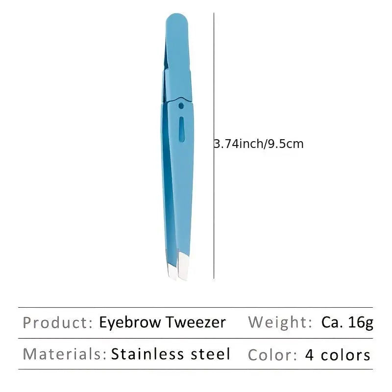 Eyebrow Tweezer Colorful Hair Beauty Fine Hairs Puller Stainless Steel