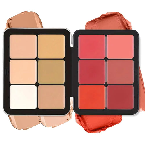 12-color iron box concealer blush cream matte highlight contour makeup