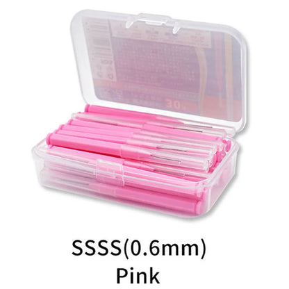 30pcs Premium Dental Picks Kit - Portable Interdental Brushes &
