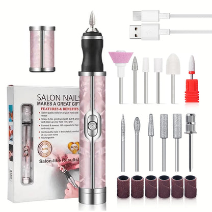 LINMANDA Electric Nail File Set Nails 4 Speeds Cordless Acrylic Nail