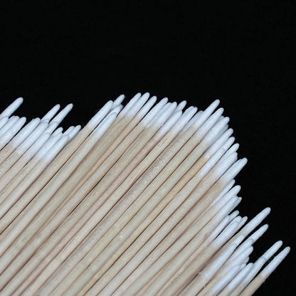 300Pcs Nails Wood Cotton Swab Clean Sticks Nail Polish Remover Art