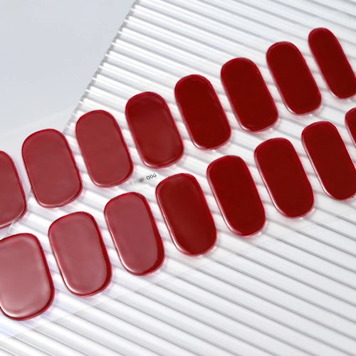 16Tips Semi-Cured Gel Nail Sticker Pure Color UV/LED Lamp Gel Nail
