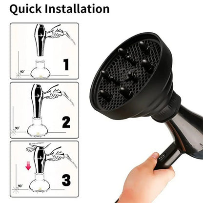 1Pc Silicone Hairdryer Diffuser Cover Foldable Temperature Resistant