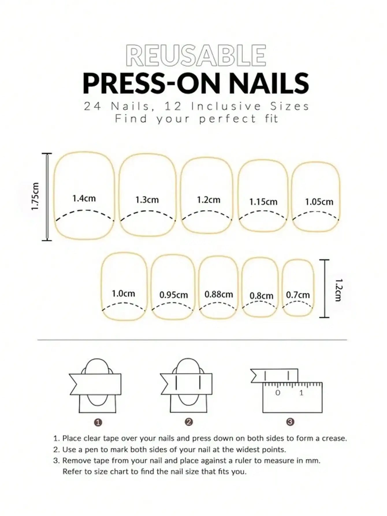 24pcs/set short square fake nails for women cute bride heart white