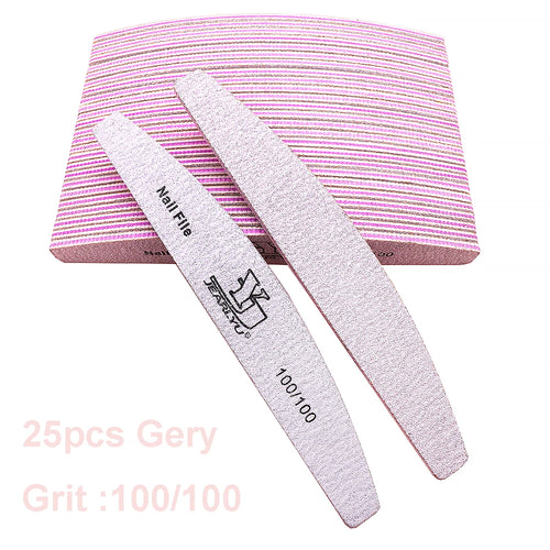 5/25Pcs/Lot Nail File Mix Color 80/100/150/180/240 Grit Professional
