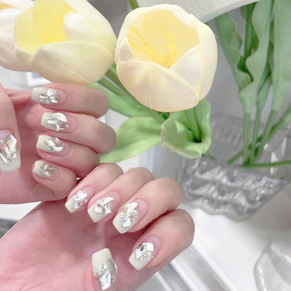 12 Grids Clear Mixed Sizes Nail Art Rhinestones Crystal 3D Glitter Non