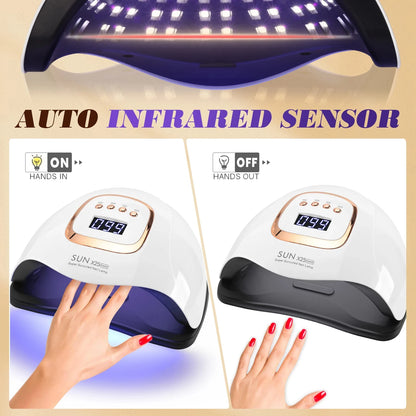 UV/LED Nail Lamp Dryer - 81 LED, Auto Sensor, 4 Timer Settings, Fast