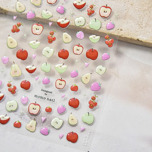 Pink Translucent Peach Jelly Texture 5D Soft Embossed Reliefs Self