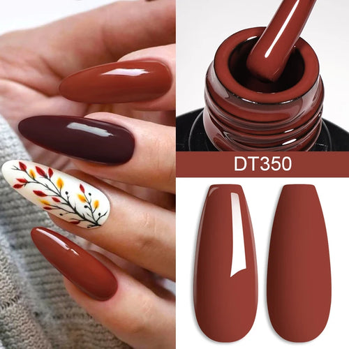 MEET ACROSS 7ml Wine Red Gel Nail Polish Long-Lasting French Style Gel