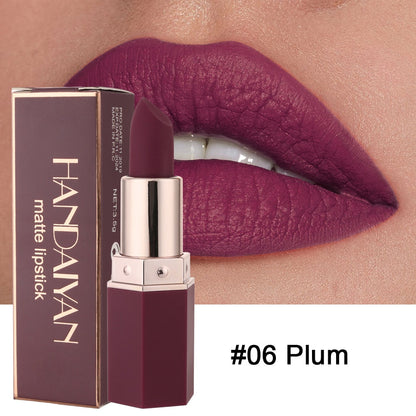 6 Colors Waterproof Nude Matte Lipsticks Long Lasting Lip Stick Not Fading Sexy Red Pink Velvet Lipsticks Makeup Cosmetic Batom