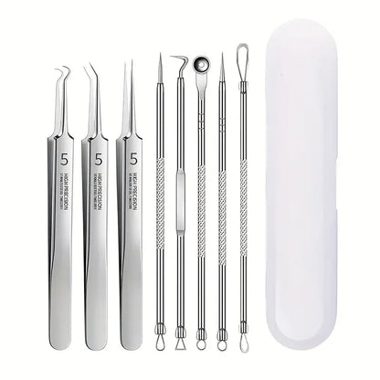 8 PCS Stainless Steel Acne Clip, Cell Clip, Blackhead Clip, Acne